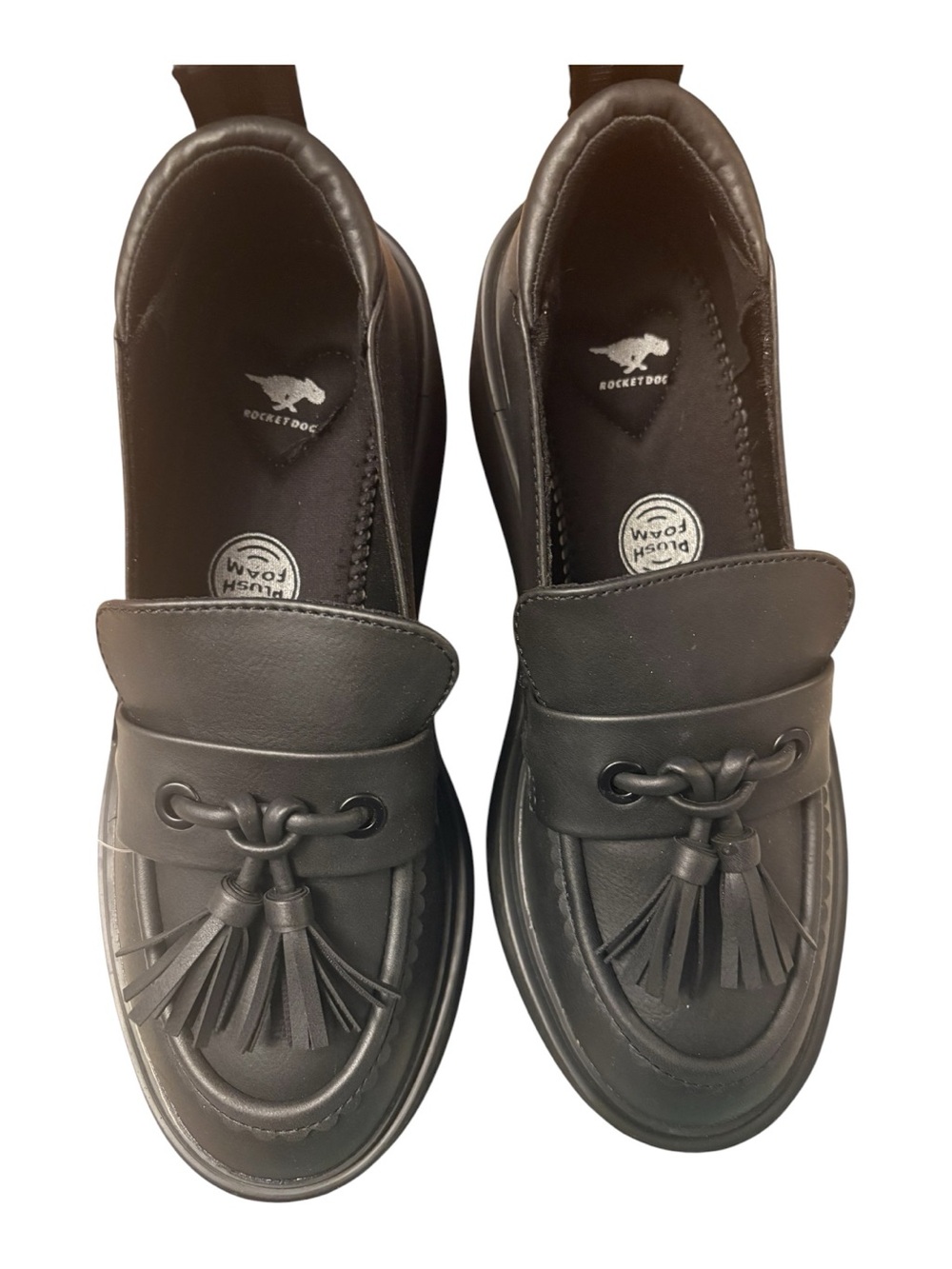 Rocket Dog Size 8M Women's Black Tassel Platform Loafers